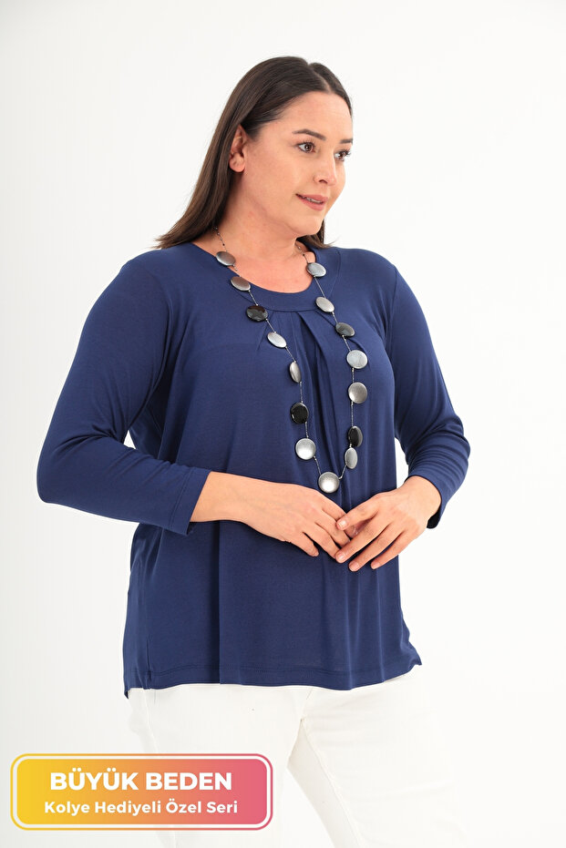 New Season Flexible Draped Comfort Model with Large Size Necklace Gift Soft Texture Stylish Knitwear Sweater