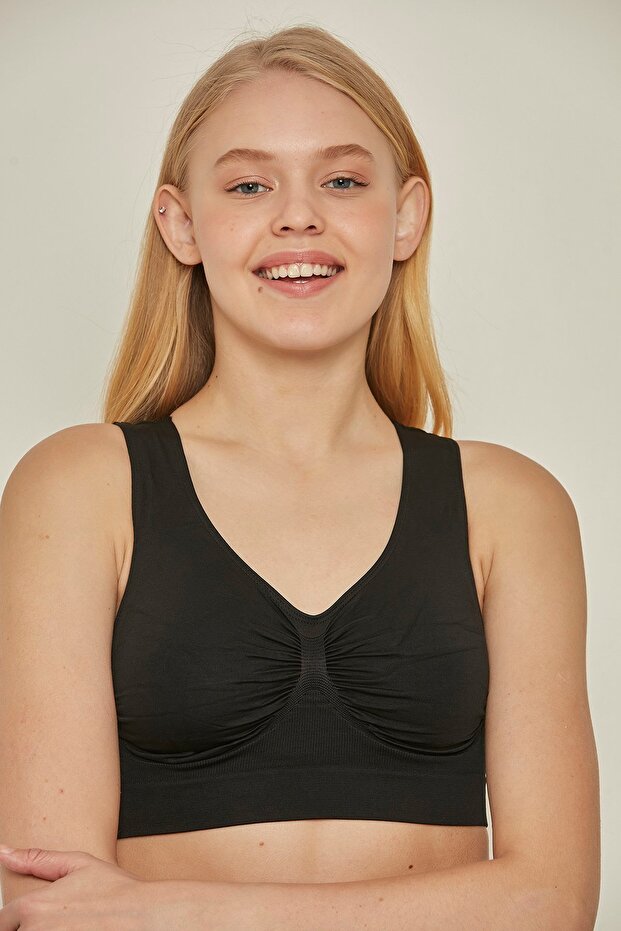 C14011 Seamless Sports Bra Black