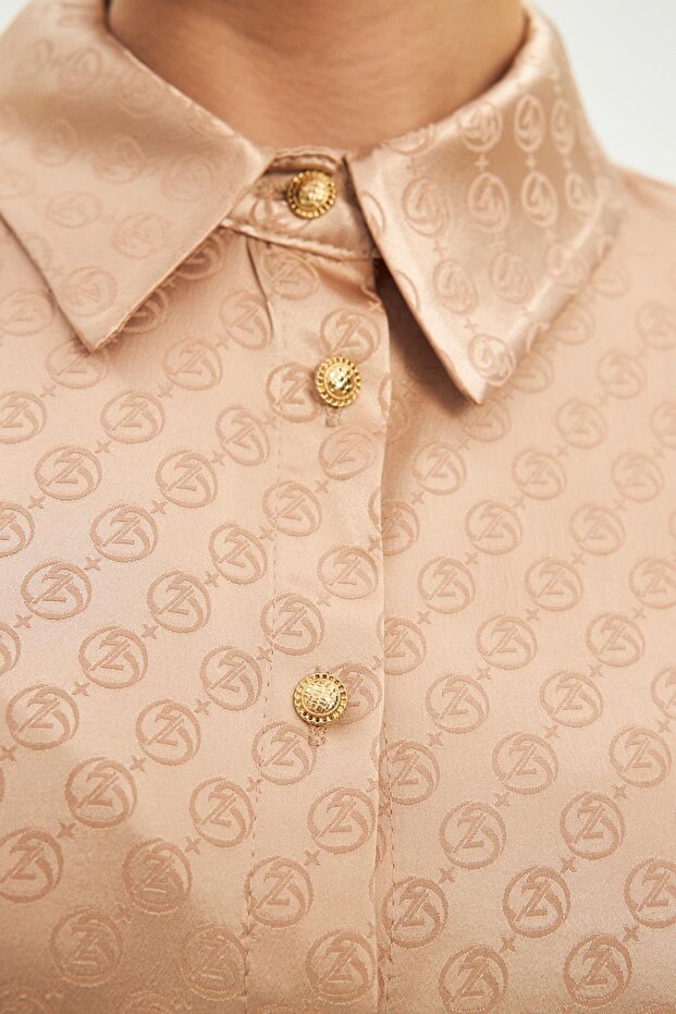 قميص منقوش بأزرار - T-1515 - 6