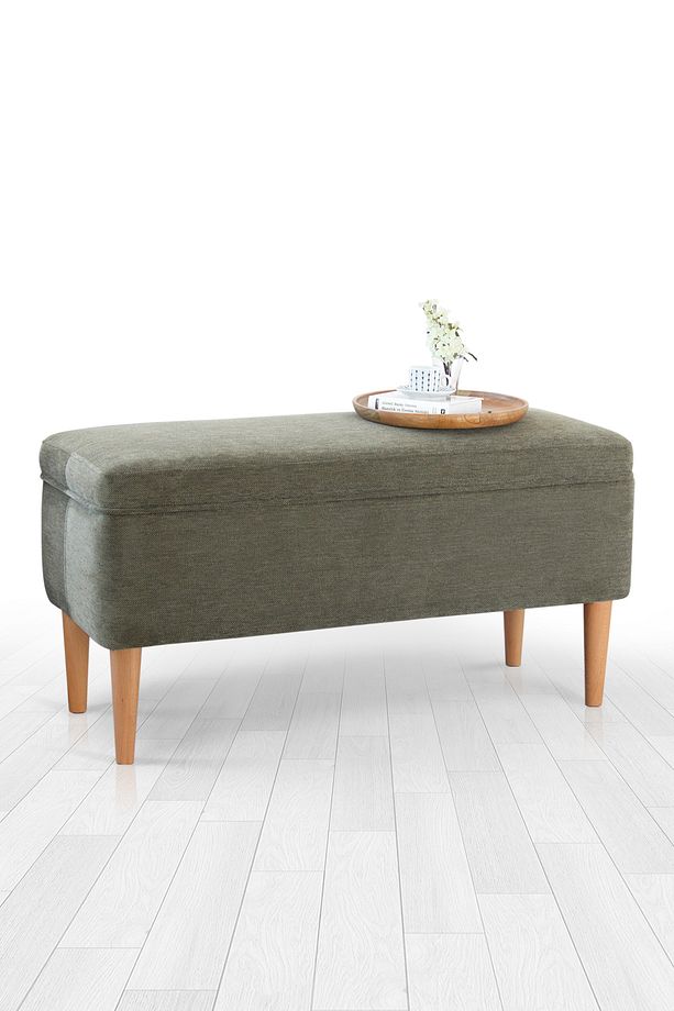 Glend Sandıklı Bench Puf - Yeşil - 1