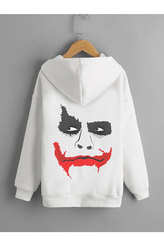 Men's Hooded Sweatshirt White Back Aviator Print