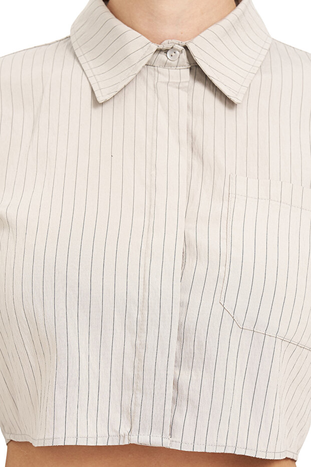 Tek Cepli Crop Gömlek - 6