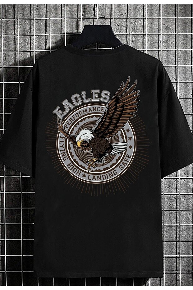Men's Black Oversize Eagle