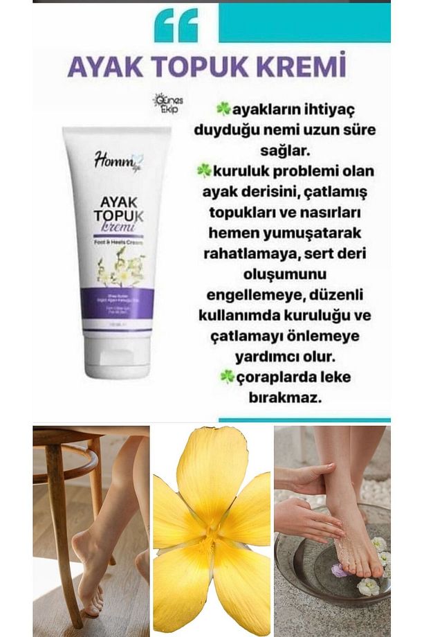 Ayak Topuk Kremi Çatlak Ayak Bakım Homm Bitkisel - 1