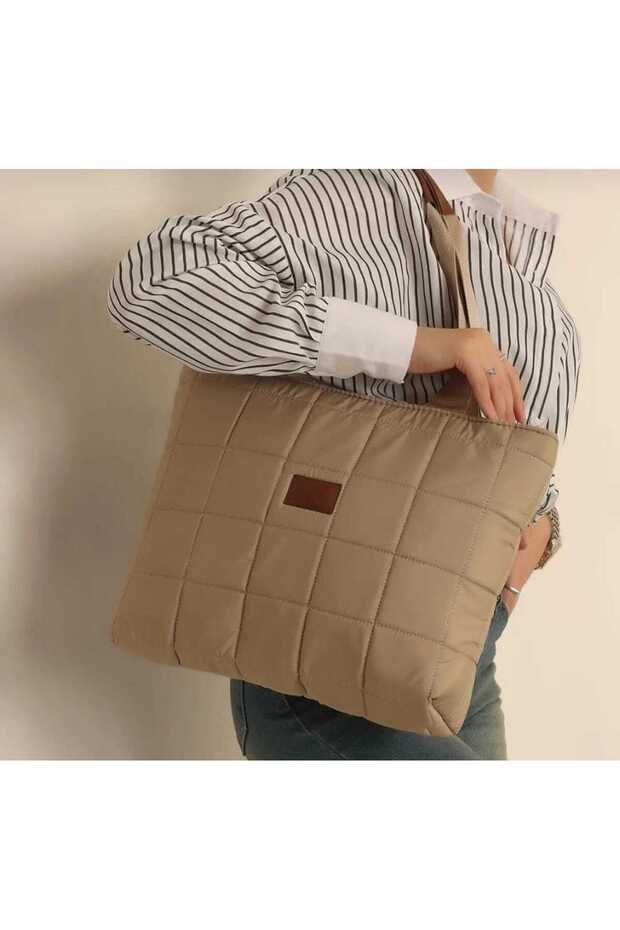 Women's Mink Quilted Hand Arm and Shoulder Bag