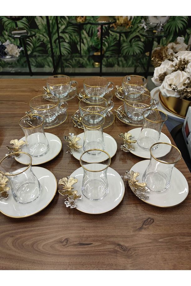 PAŞABAHÇE PANDORANIN KUTUSU  6  KİŞİLİK KELEBEKLİ ÇAY SETİ VE 6 KİŞİLİK NESCAFE FİNCANI TAKIMI - 3