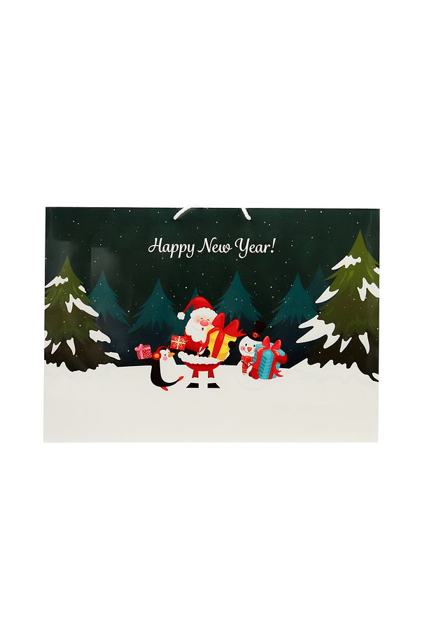 Yılbaşı Temalı 54x38 Cm Happy New Year Baskılı Karton Çanta 1 Adet, Yılbaşı Kutusu - 3