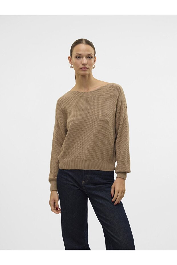 Strickpullover U-Boot-Ausschnitt - 1