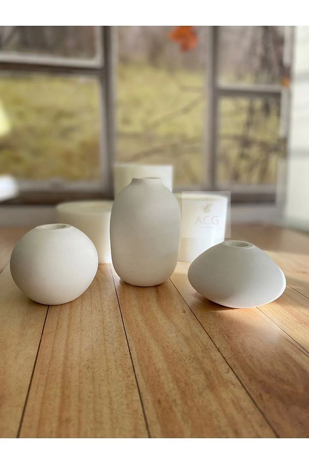 3'lü Set 9 Adet Obje Minimal Vazo Set Dekoratif Pinterest İskandinav Bohem - 5