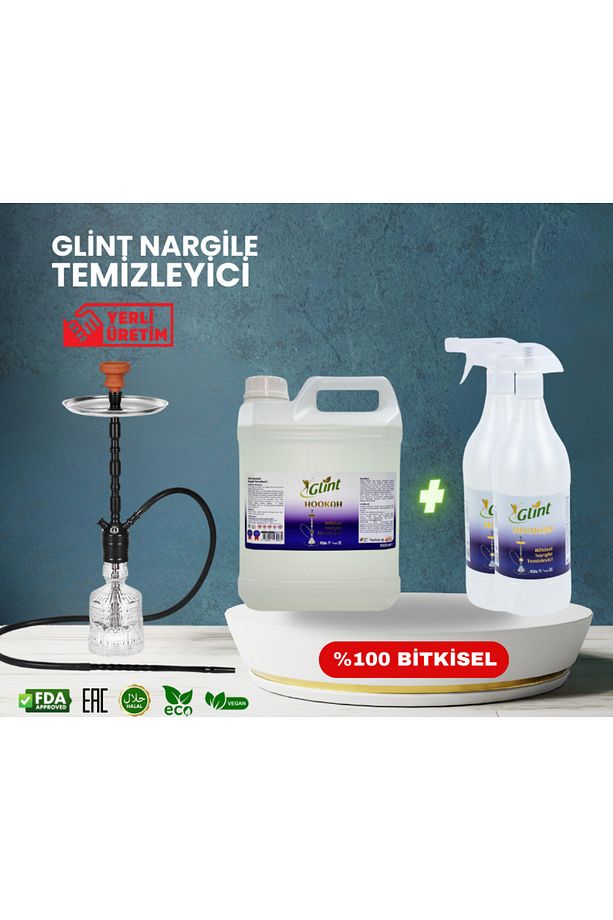Hookah 5 Lt 2 X 1 Lt %100 Bitkisel Full Nargile Temizleyici Çok Amaçlı Sprey - 1