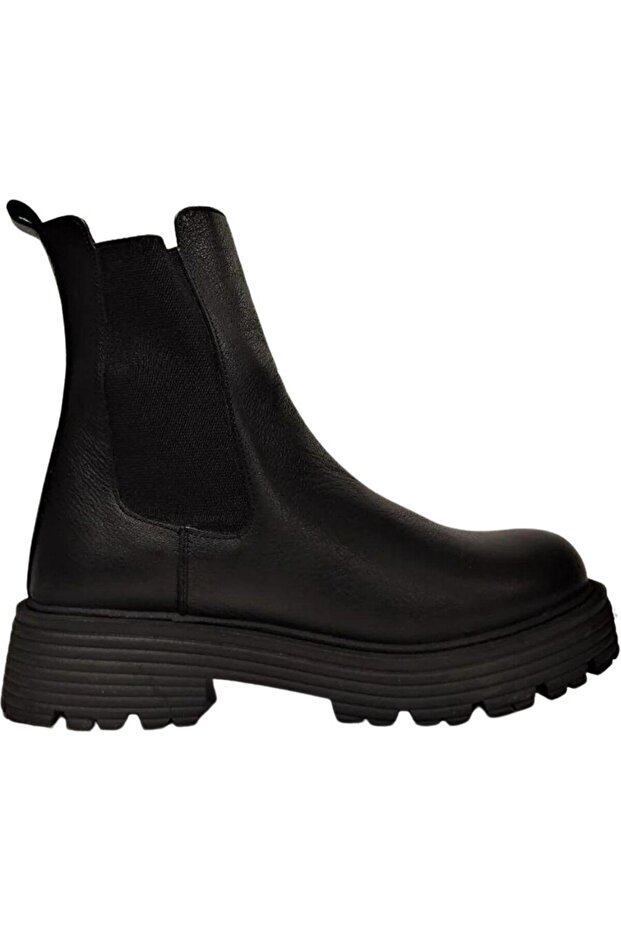23821-1 Women's Genuine Leather Elastic Boots