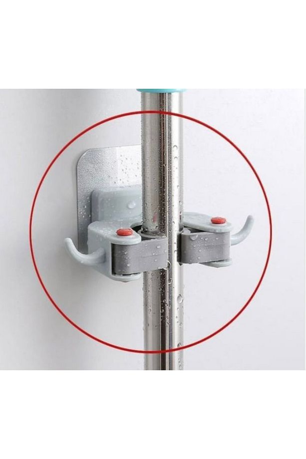 (3 Adet) Paspas Süpürge Fırça Ve Mop Askısı Sap Tutucu Mutfak Banyo Askı - 4