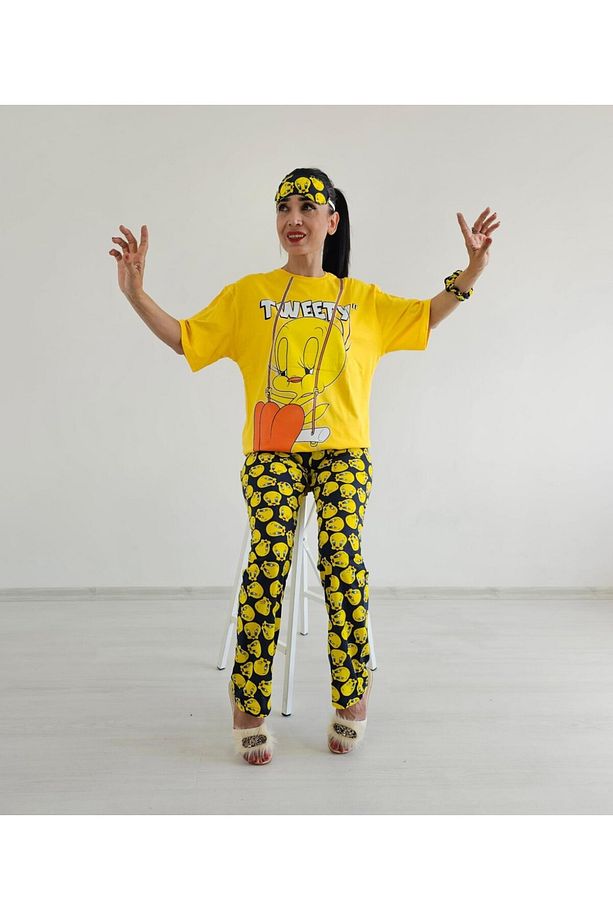 Tweety Geniş Paça Pijama Takımı - 3