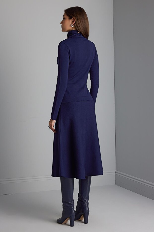 Kloş Midi Triko Etek - 6