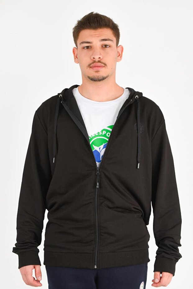 FERMUARLI KAPŞONLU SWEATSHIRT