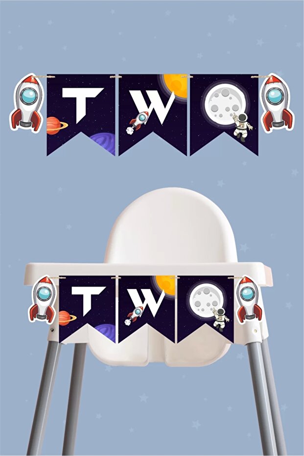 Space Themed Two Banner - Thick Paper