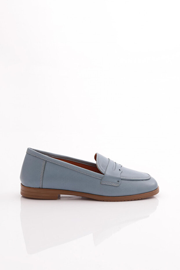 Women's Blunt Toe Shaped Ballerinas Blue 12132110