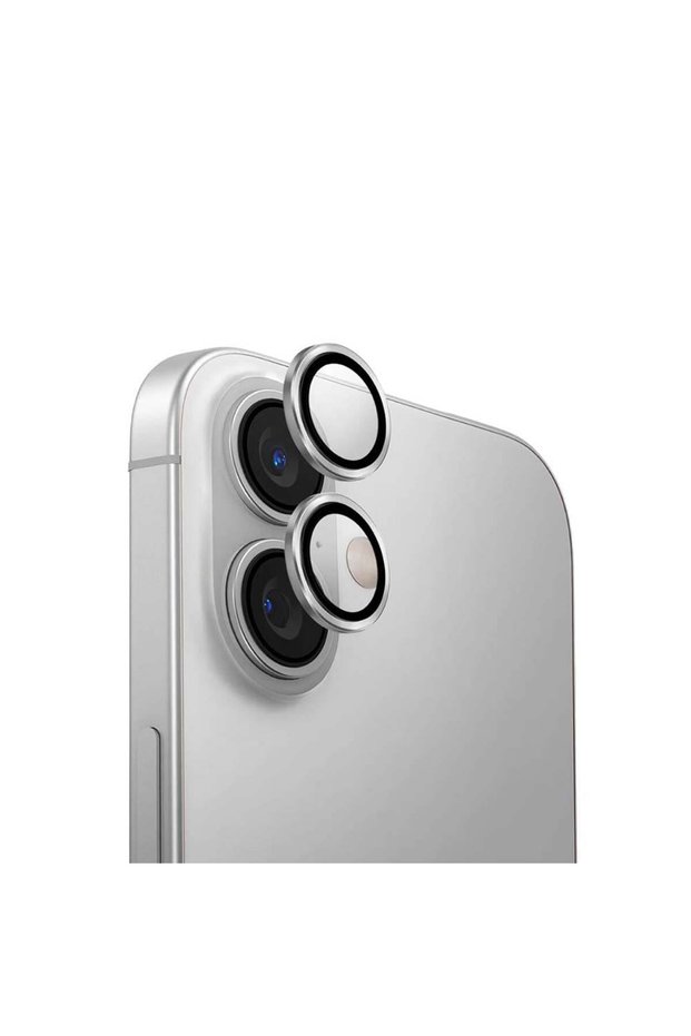 Ip-Lens16Plus iPhone 16/16 Plus Tempered Camera Lens Protector - Silver