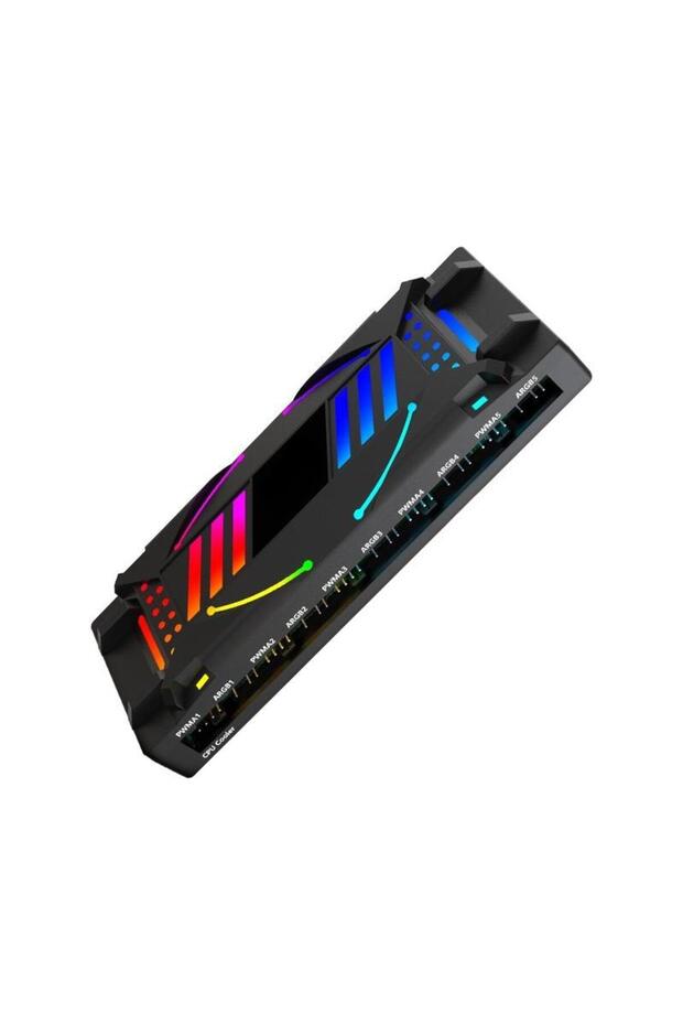 وحدة تحكم ARGBCTR-01B ARGB باللون الأسود مع جهاز تحكم عن بعد - 1