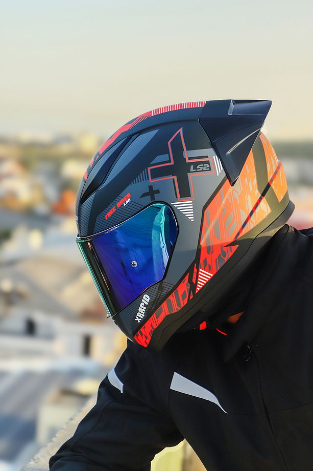 Rapıd 2 Race Xtreet Mat Siyah-kırmızı Kask Spoıler - 7