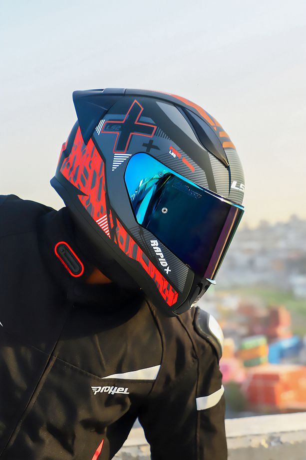 Rapıd 2 Race Xtreet Mat Siyah-kırmızı Kask Spoıler - 6