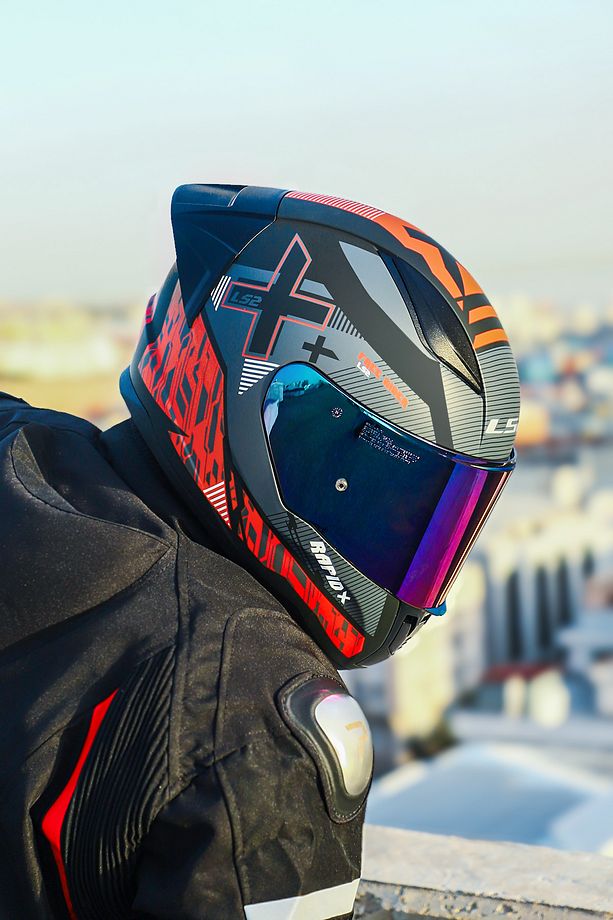 Rapıd 2 Race Xtreet Mat Siyah-kırmızı Kask Spoıler - 1