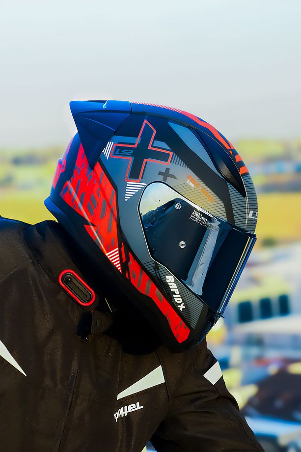 RAPID 2 XTREET MAT SİYAH-KIRMIZI KASK+SPOILER - 7