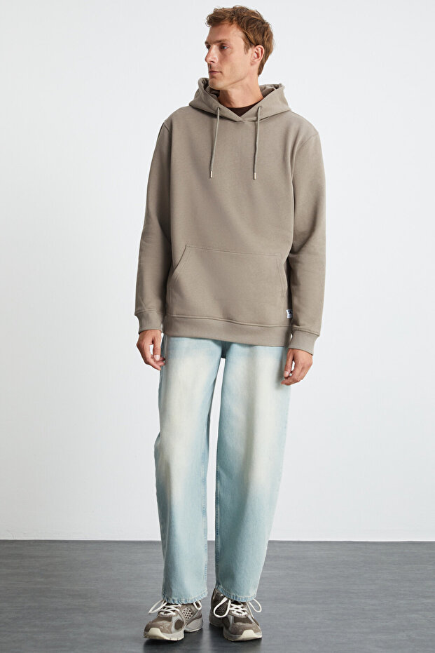 DERICK Erkek Vizon Sweatshirt - 2