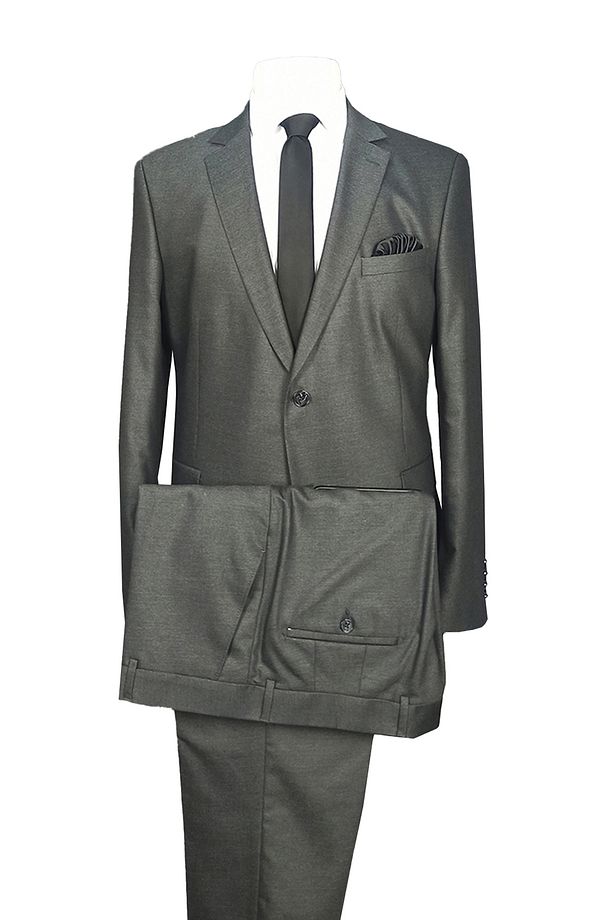 Cengiz Inler Dokulu Çift Düğme 8 Drop Modern Fit Erkek Takım Elbise - 2