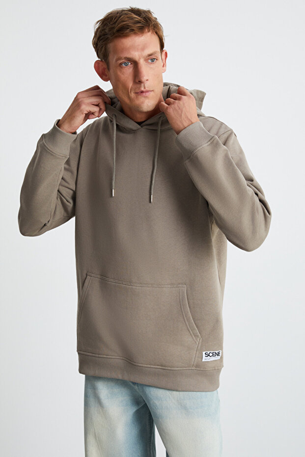 DERICK Erkek Vizon Sweatshirt - 3