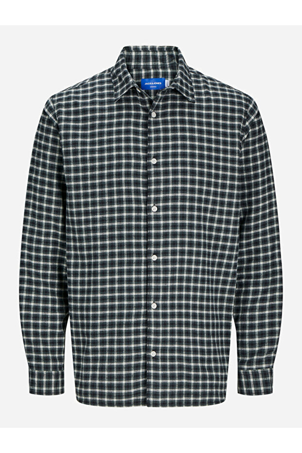 Checkered Button Placket Shirt - 1