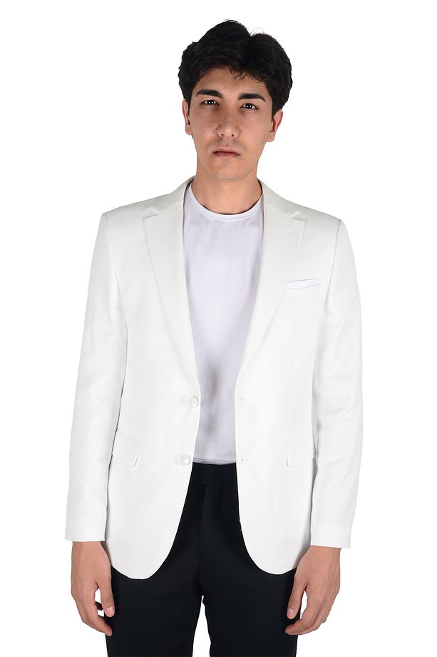 Cengiz Inler Armür Desen Slim Fit Erkek Ceket - 3