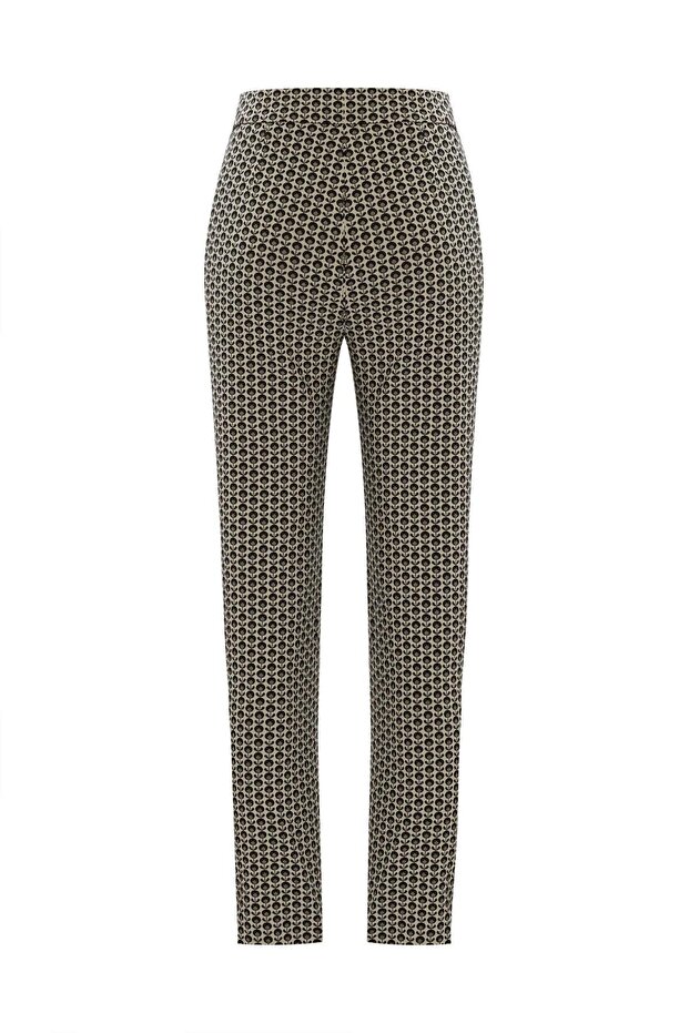 Patterned Cigarette Pants - 7