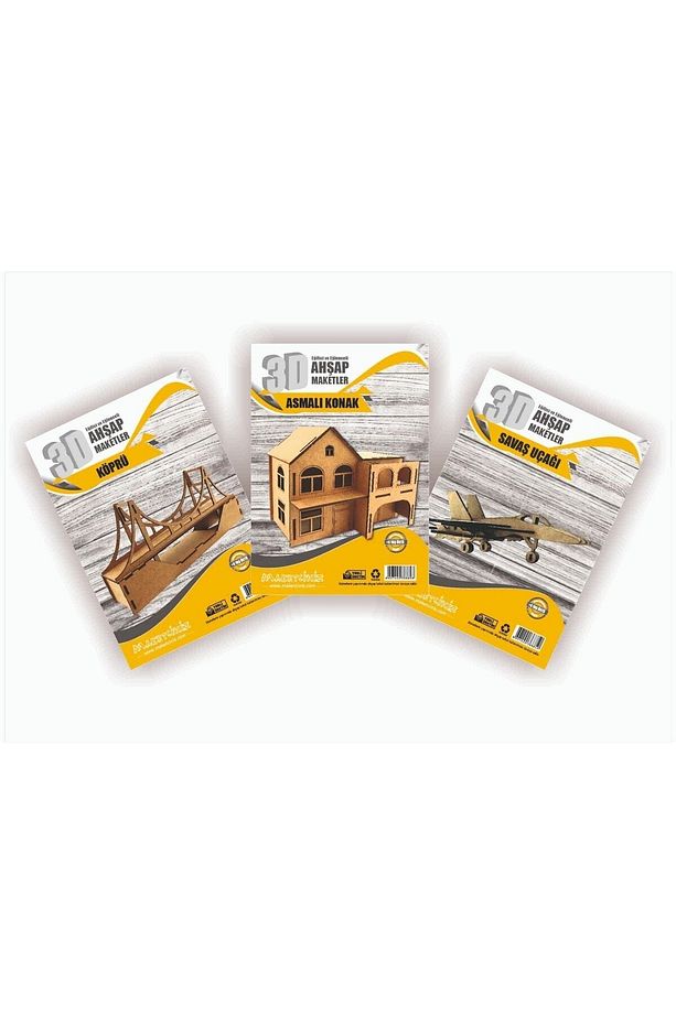 3 Lü Maket Seti-5 Savaş Uçağı-asmalı Konak-köprü - 1