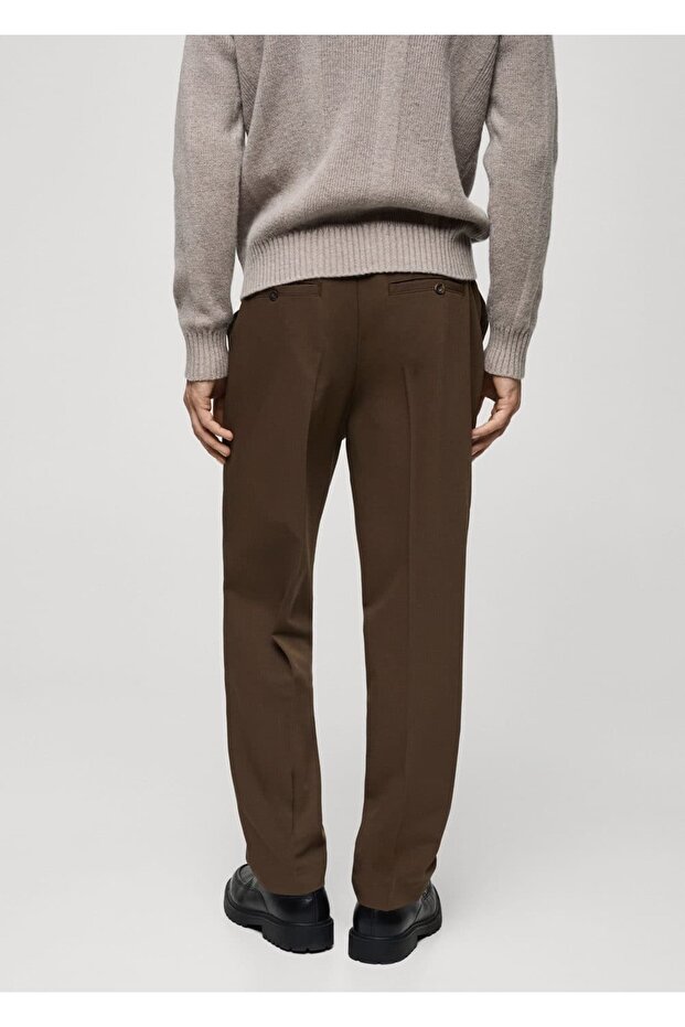 Regular fit akıcı pilili pantolon - 4