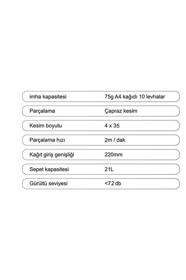 JP-736C 21lt siyah kağıt imha makinesi - 3