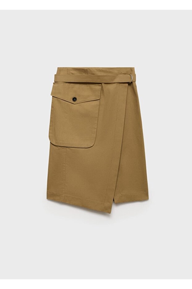 Kargo cepli midi etek - 3