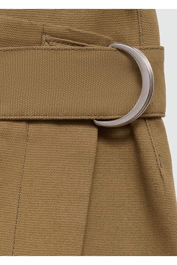 Kargo cepli midi etek - 6