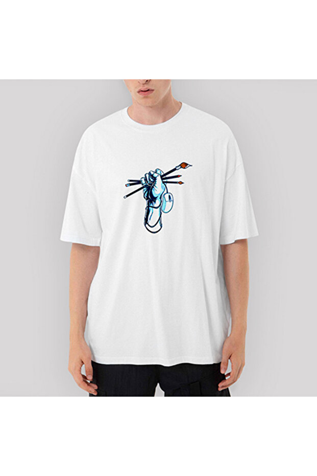 Graphic Designer Oversize White T-Shirt