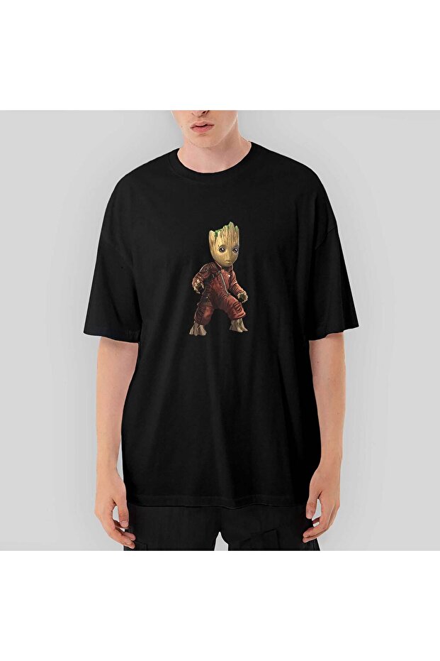 Groot Baby Warrior Oversize Black T-Shirt XL