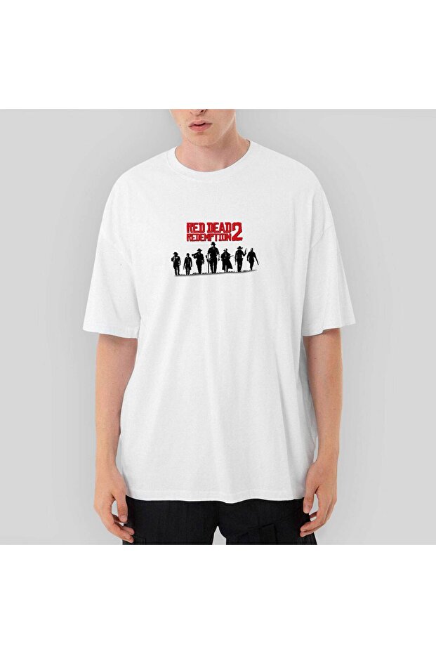 Αφίσα Red Dead Redemption 2 oversized Λευκό μπλουζάκι - 1