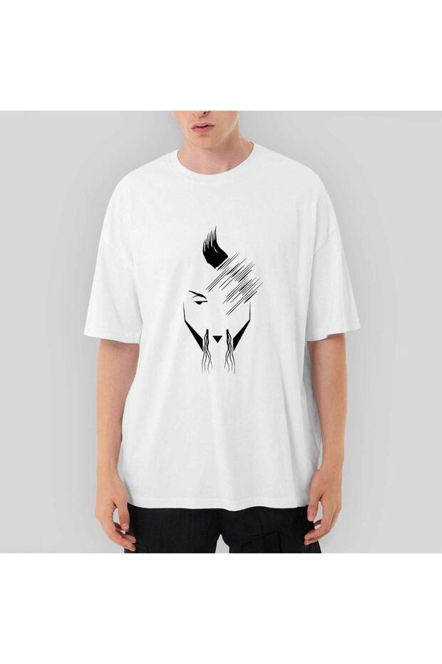 Hayko Cepkin Portrait Oversize White T-Shirt