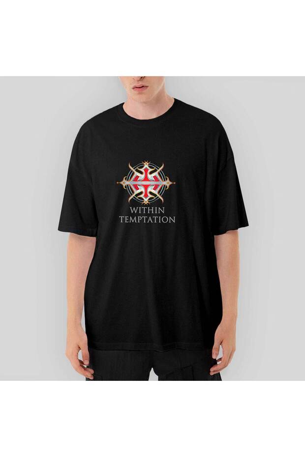 Within Temptation Logo Oversize Black T-Shirt M
