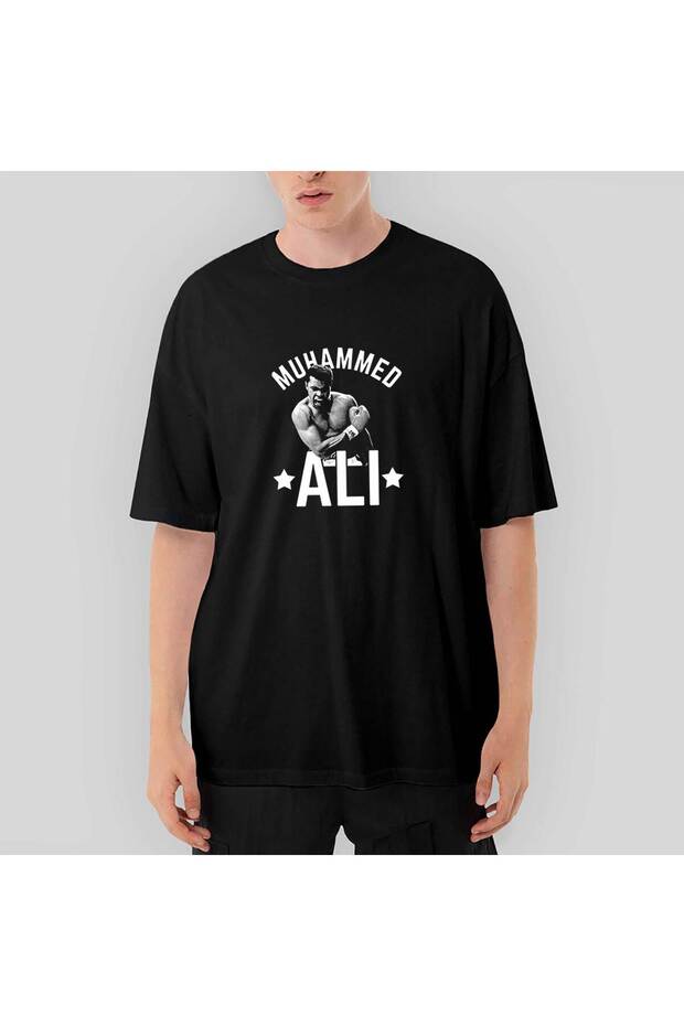 Muhammad Ali Face Oversize Black T-Shirt