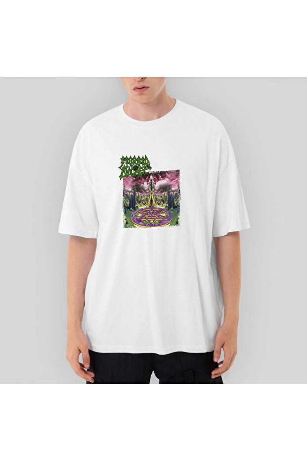 Morbid Angel Domination Oversize White T-Shirt S