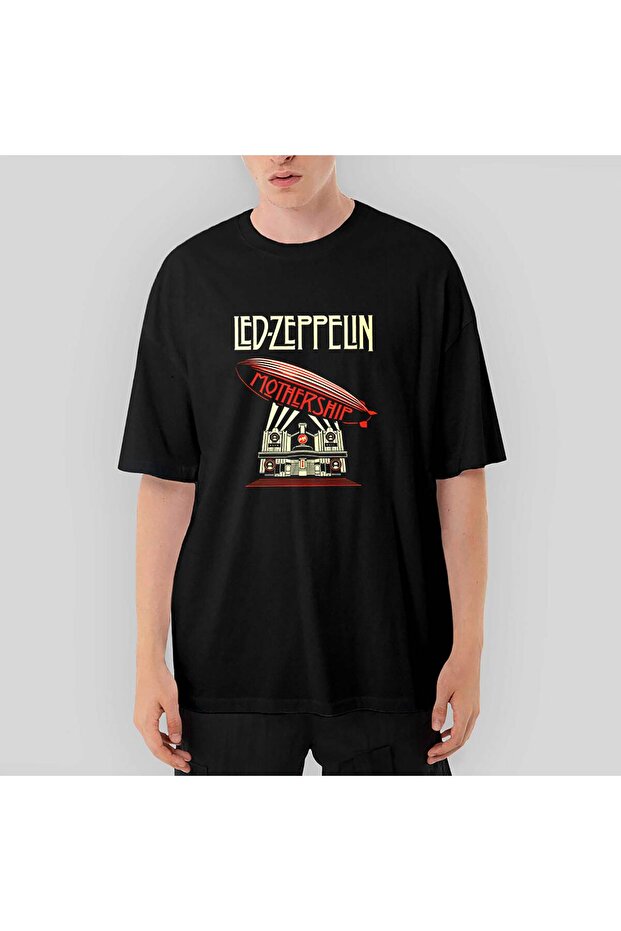 Led Zeppelin Mothership Oversize Black T-Shirt S