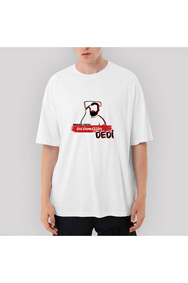 Said You're Hurt Oversize White T-Shirt