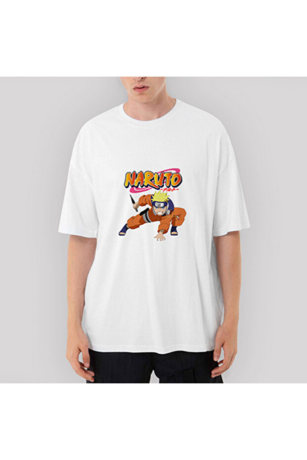 Naruto Oversize White T-Shirt XL