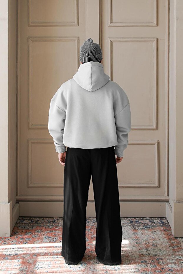 GRİ Cozy Basic Oversize Sweatshirt - 5