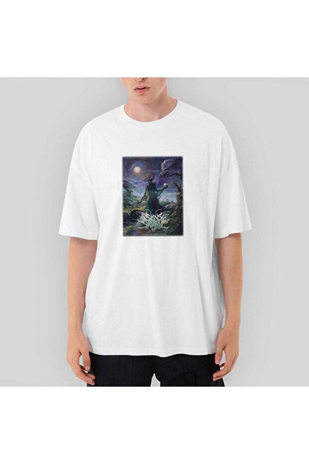 Signs of the Swarm Vital Deprivation Oversize White T-Shirt